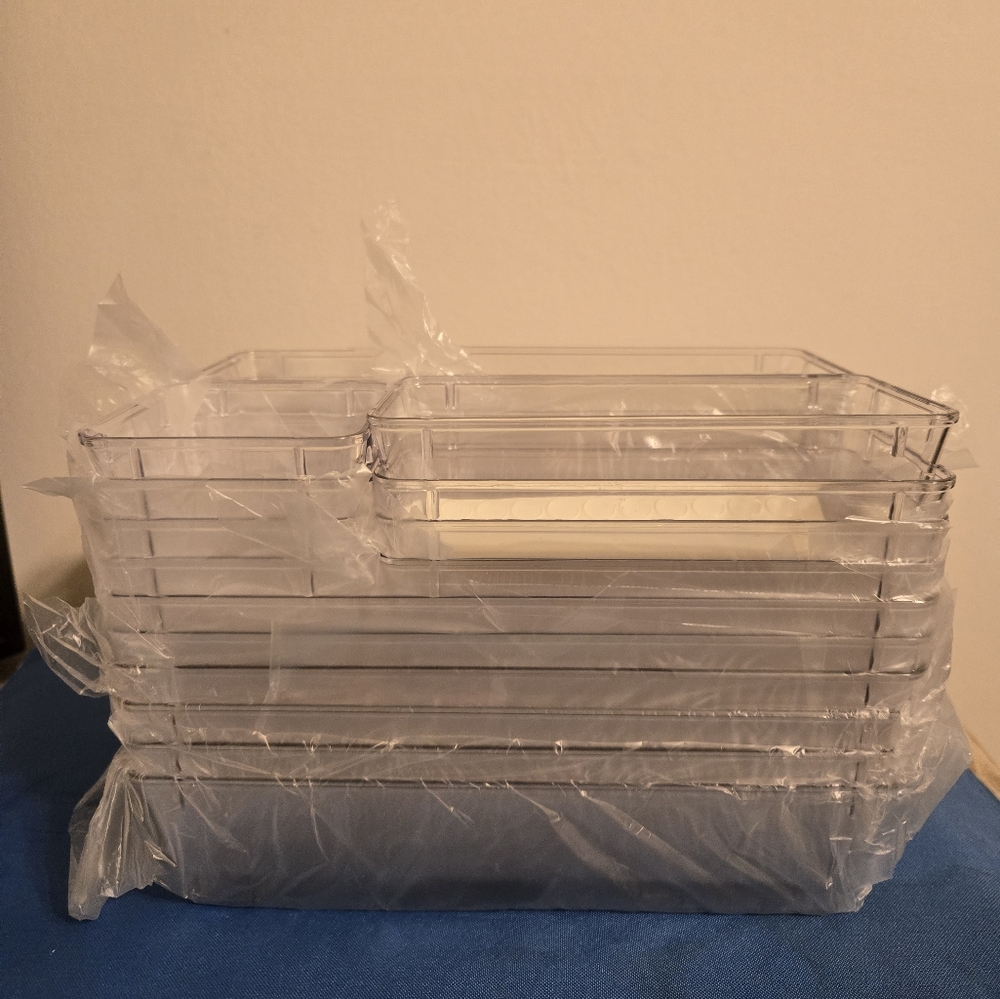 Clear Makeup Storage Containers In 4 Different Sizes  24 Pieces